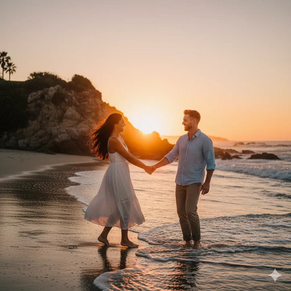 Outdoor engagement photography