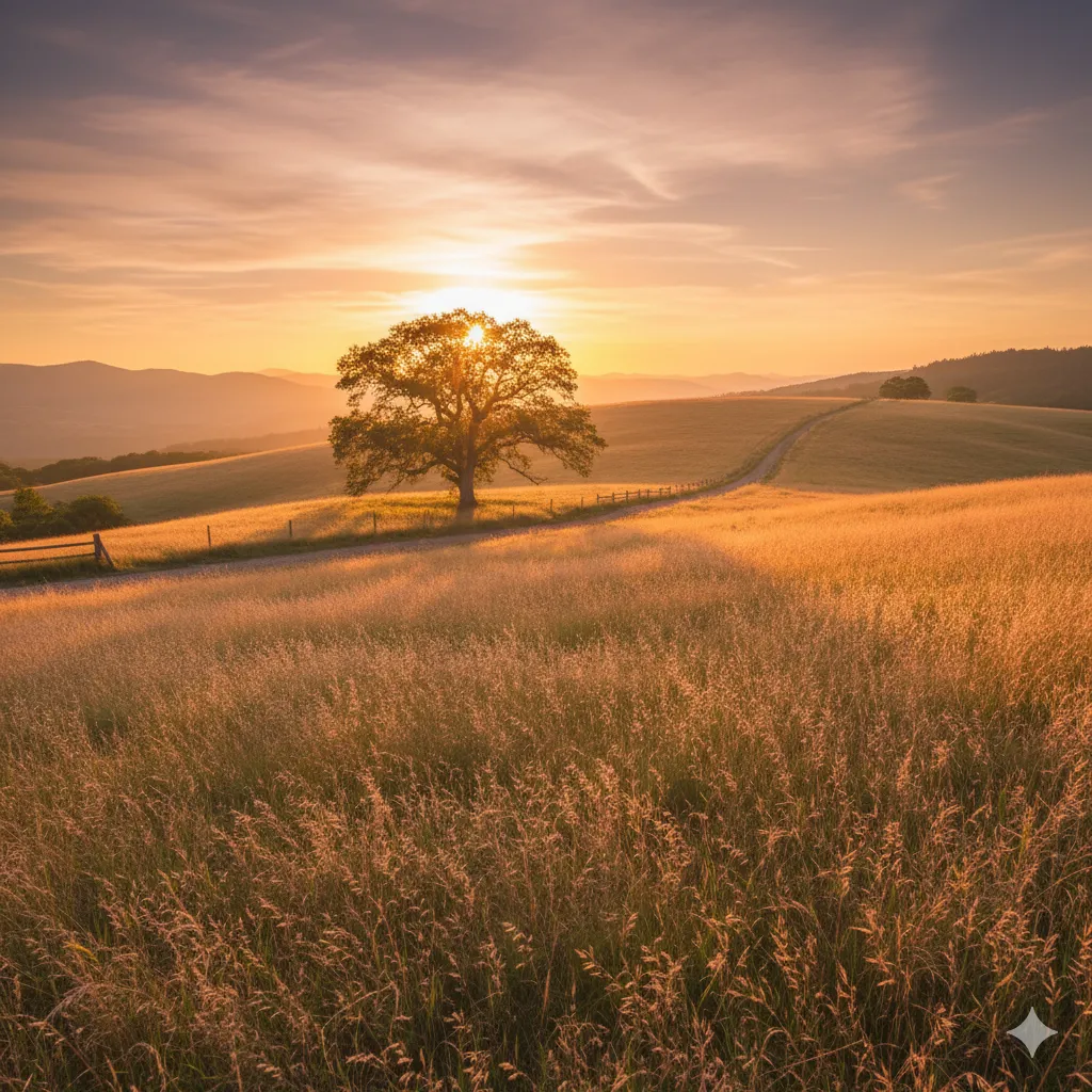 Outdoor golden hour photography